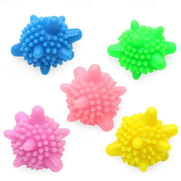 5 Pieces Reusable Anti-Winding Lint Hair Catcher Solid Scrubbing Washing Ball Laundry Balls for Washing Machine