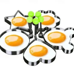5 Pieces Set Fried Egg Mold Pancake Rings Shaped Omelette Mold Mould Frying Egg Cooking Tools Kitchen Supplies Accessories Gadget