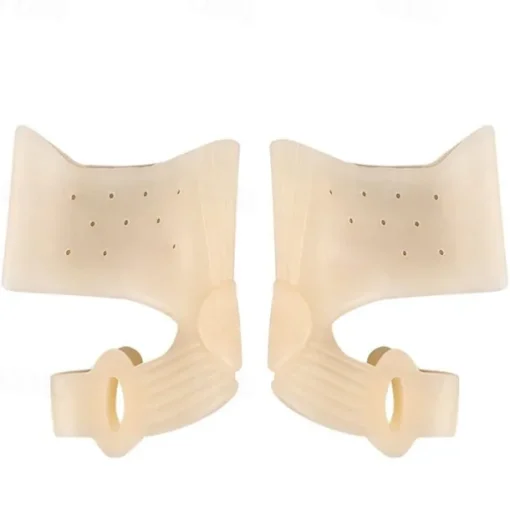 2 Pieces Silicone Gel Toes Separator Hallux Valgus Corrector Bunion Bone Ectropion Adjuster Toes Outer Foot Care