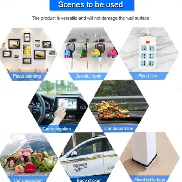 1 Roll 5M 2/3/5cm Width Transparent Double Sided Tape Nano Self-Adhesive Tape No Trace Reusable Tape Glue Sticker for Car Kitchen Bathroom