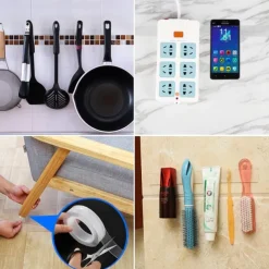 1 Roll 5M 2/3/5cm Width Transparent Double Sided Tape Nano Self-Adhesive Tape No Trace Reusable Tape Glue Sticker for Car Kitchen Bathroom