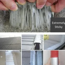 1 Roll Waterproof Tape High Temperature Resistance Aluminum Foil Thicken Butyl Tape Wall Pool Roof Crack Duct Repair Sealed Self Tape