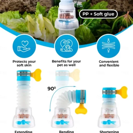 360 Rotatable Bent Water Saving Tap Aerator Diffuser Faucet Nozzle Filter Water Filter Swivel Head Kitchen Faucet Bubbler