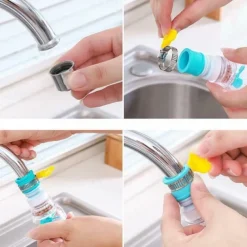 360 Rotatable Bent Water Saving Tap Aerator Diffuser Faucet Nozzle Filter Water Filter Swivel Head Kitchen Faucet Bubbler