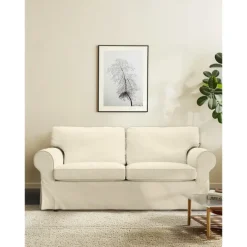 2 Seat Sofa Cover or 2 Seat Sofa Bed Cover with Cushion Covers and Backrest Covers For Ektorp Couch Slipcover Washable Furniture Protector LITB PRIME cover Ektcover
