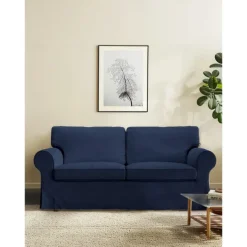 2 Seat Sofa Cover or 2 Seat Sofa Bed Cover with Cushion Covers and Backrest Covers For Ektorp Couch Slipcover Washable Furniture Protector LITB PRIME cover Ektcover