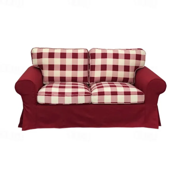 2 Seat Sofa Cover or 2 Seat Sofa Bed Cover with Cushion Covers and Backrest Covers For Ektorp Couch Slipcover Washable Furniture Protector LITB PRIME cover Ektcover