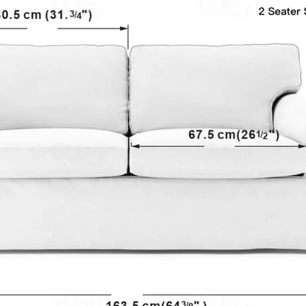 2 Seat Sofa Cover or 2 Seat Sofa Bed Cover with Cushion Covers and Backrest Covers For Ektorp Couch Slipcover Washable Furniture Protector LITB PRIME cover Ektcover