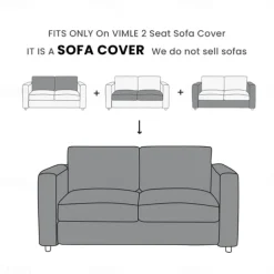 2 Seat Sofa Cover Solid Color Slipcovers VIMcover LITB PRIME cover