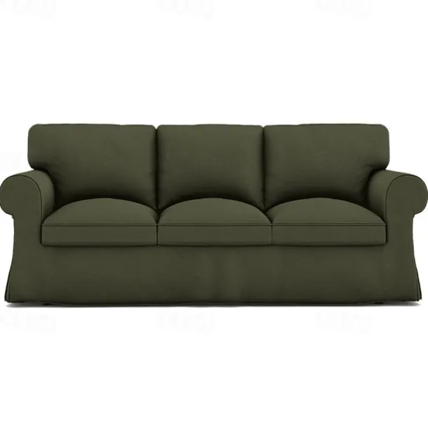 3 Seater Sofa Cover, Cotton Couch Cover with 3 Cushion Cover and 3 Backrest Cover For Ektorp Slipcover Washable Furniture Protector LITB PRIME cover Ektcover
