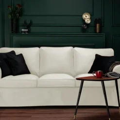 3 Seater Sofa Cover, Cotton Couch Cover with 3 Cushion Cover and 3 Backrest Cover For Ektorp Slipcover Washable Furniture Protector LITB PRIME cover Ektcover