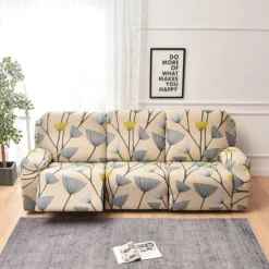 3 Seater Stretch Recliner Covers Couch Slipcover Reclining Cover Floral with Elastic Loop, Anti-cat Scratch Furniture Protector for Kids, Pets, Dogs, Cats