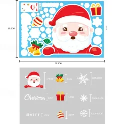1 Set Christmas Window Stickers Santa Claus Sticker Merry Christmas Decorations for Home Navidad Xmas Ornament Gift New Year