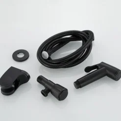 304 Stainless Steel ABS Hand-held Bidet Simple Black Shower Sprayer Wash Butt Hand Wash Black Toilet Companion Spray Gun