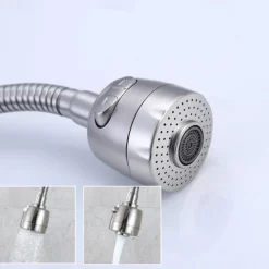 304 Stainless Steel Cold and Hot Water Kitchen Faucet Kitchen Mixers Kitchen Sink Tap 360 Degree Swivel Flexible Hose Basin Faucet