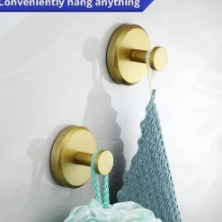 304 Stainless Steel Suction Cup Hooks for Shower, Bathroom, Kitchen, Glass Door, Mirror, Tile Loofah, Towel, Coat, Bath Robe