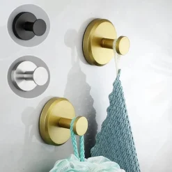 304 Stainless Steel Suction Cup Hooks for Shower, Bathroom, Kitchen, Glass Door, Mirror, Tile Loofah, Towel, Coat, Bath Robe