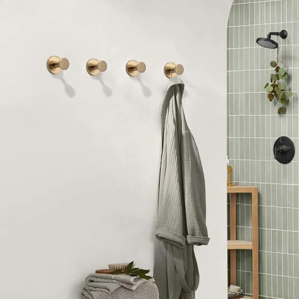 304 Stainless Steel Suction Cup Hooks for Shower, Bathroom, Kitchen, Glass Door, Mirror, Tile Loofah, Towel, Coat, Bath Robe