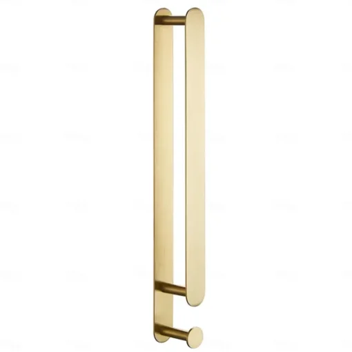 16“ Stainless Steel Towel Bar with Hook, SUS304, Self Adhesive Bath Towel Rack, Contemporary Style, Towel Holder, Rustproof, 4-Finish, Gold, Brushed, Black, Mirror Polished, Punch-free