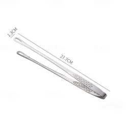304 Stainless Steel Yakitori Grill Tongs - Japanese BBQ Rotating Lock Clip for Charcoal, Campfire & Teppanyaki | Non-Slip Teeth + Heat-Resistant Silicone Grip