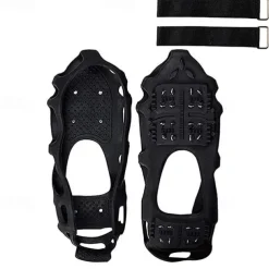 24 Tooth Spikes Crampons Anti-Slip Shoe Covers - Perfect for Winter Traction & Snow Walking Hiking Outdoors