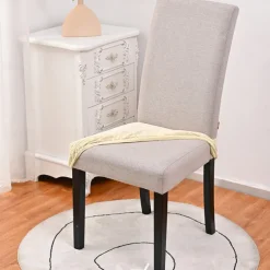 100% Waterproof Chair Seat Covers for Dining Room Chairs 1 Pcs, High Back Dining Chair Cover Stretch Jacquard Chair Seat Slipcovers Protector Removable and Washable Kitchen