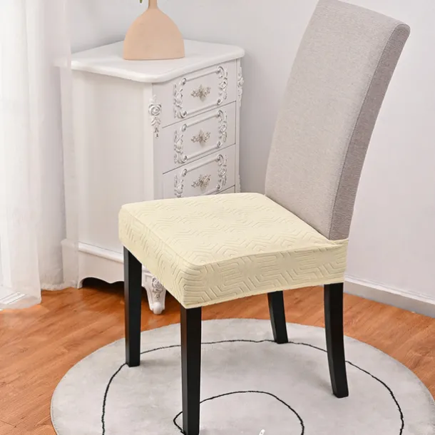 100% Waterproof Chair Seat Covers for Dining Room Chairs 1 Pcs, High Back Dining Chair Cover Stretch Jacquard Chair Seat Slipcovers Protector Removable and Washable Kitchen