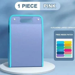 A4 File Folder Organizer,Back to School 13 Pockets Expanding Accordion Document Holder, Student Exam Paper Storage Bag