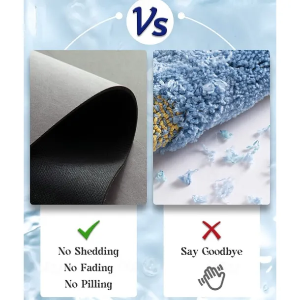 Absorbent Bath Mat Non-slip, Diatomaceous Rubber Non Slip Quick Dry Super Absorbent Thin Bathroom Rugs Fit Under Door-Washable Bathroom Floor Mats-Shower Rug for in Front of Bathtub, Shower