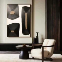 Abstract Black Paintings Hand Painted Abstract Black Paintings On Canvas Rich Textured Acrylic Painting Modern Wall Art Hand Painted Artwork for Living Room Wall Decor