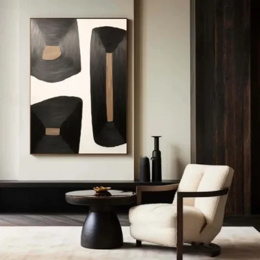 Abstract Black Paintings Hand Painted Abstract Black Paintings On Canvas Rich Textured Acrylic Painting Modern Wall Art Hand Painted Artwork for Living Room Wall Decor