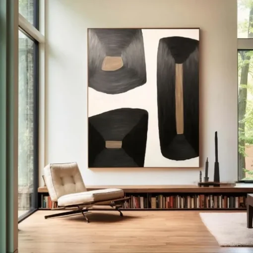 Abstract Black Paintings Hand Painted Abstract Black Paintings On Canvas Rich Textured Acrylic Painting Modern Wall Art Hand Painted Artwork for Living Room Wall Decor