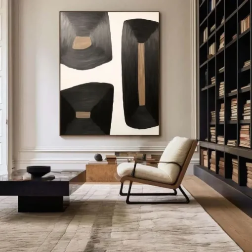 Abstract Black Paintings Hand Painted Abstract Black Paintings On Canvas Rich Textured Acrylic Painting Modern Wall Art Hand Painted Artwork for Living Room Wall Decor