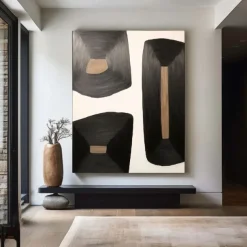 Abstract Black Paintings Hand Painted Abstract Black Paintings On Canvas Rich Textured Acrylic Painting Modern Wall Art Hand Painted Artwork for Living Room Wall Decor