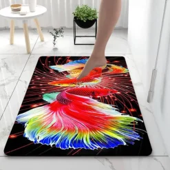 Abstract Graph Bathroom Bath Mats Creative Absorbent Bathroom Rug Diatomaceous Earth Non Slip mats