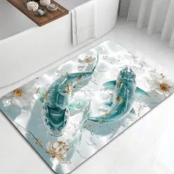 Abstract Graph Bathroom Bath Mats Creative Absorbent Bathroom Rug Diatomaceous Earth Non Slip mats