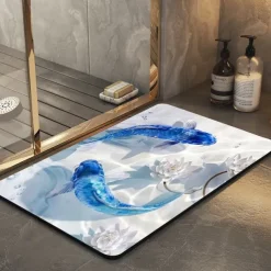 Abstract Graph Bathroom Bath Mats Creative Absorbent Bathroom Rug Diatomaceous Earth Non Slip mats