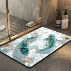 Abstract Graph Bathroom Bath Mats Creative Absorbent Bathroom Rug Diatomaceous Earth Non Slip mats