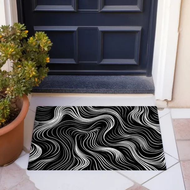 Abstract Line Doormat Floor Mats Washable Rugs Kitchen Mat Non-Slip Oil Proof Rug Indoor Outdoor Mat Bedroom Decor Bathroom Mat Entrance Rug