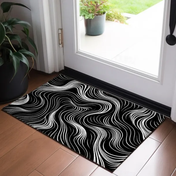 Abstract Line Doormat Floor Mats Washable Rugs Kitchen Mat Non-Slip Oil Proof Rug Indoor Outdoor Mat Bedroom Decor Bathroom Mat Entrance Rug