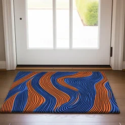 Abstract Line Doormat Floor Mats Washable Rugs Kitchen Mat Non-Slip Oil Proof Rug Indoor Outdoor Mat Bedroom Decor Bathroom Mat Entrance Rug