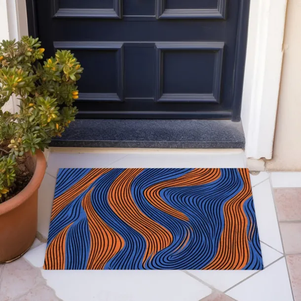 Abstract Line Doormat Floor Mats Washable Rugs Kitchen Mat Non-Slip Oil Proof Rug Indoor Outdoor Mat Bedroom Decor Bathroom Mat Entrance Rug
