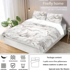 Abstract Marble Textured Duvet Cover Set - Includes Duvet Cover and Pillowcases - Elegant and Modern Design - Soft and Comfortable Fabric - Perfect for Adding a Touch of Luxury to Your Bedroom Decor - Easy to Clean and Maintain
