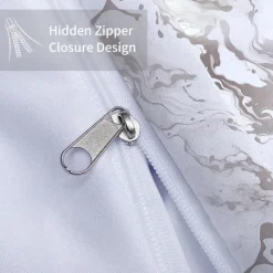 Abstract Marble Textured Duvet Cover Set - Includes Duvet Cover and Pillowcases - Elegant and Modern Design - Soft and Comfortable Fabric - Perfect for Adding a Touch of Luxury to Your Bedroom Decor - Easy to Clean and Maintain