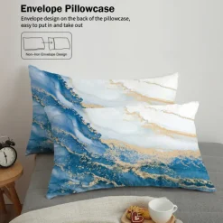 Abstract Marble Textured Duvet Cover Set - Includes Duvet Cover and Pillowcases - Elegant and Modern Design - Soft and Comfortable Fabric - Perfect for Adding a Touch of Luxury to Your Bedroom Decor - Easy to Clean and Maintain