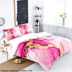 Abstract Marble Textured Duvet Cover Set - Includes Duvet Cover and Pillowcases - Elegant and Modern Design - Soft and Comfortable Fabric - Perfect for Adding a Touch of Luxury to Your Bedroom Decor - Easy to Clean and Maintain