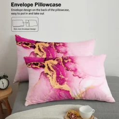 Abstract Marble Textured Duvet Cover Set - Includes Duvet Cover and Pillowcases - Elegant and Modern Design - Soft and Comfortable Fabric - Perfect for Adding a Touch of Luxury to Your Bedroom Decor - Easy to Clean and Maintain