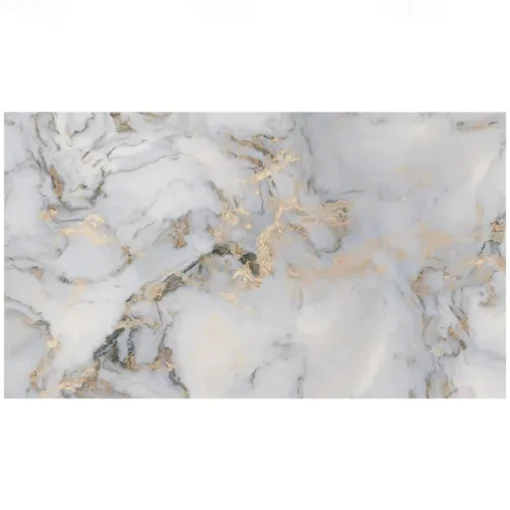 Abstract Marble Wallpaper Mural White Marble Wall Covering Sticker Peel and Stick Removable PVC/Vinyl Material Self Adhesive/Adhesive Required Wall Decor for Living Room, Kitchen, Bathroom