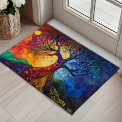 Abstract Tree of Life Doormat Floor Mats Washable Rugs Kitchen Mat Non-Slip Oil Proof Rug Indoor Outdoor Mat Bedroom Decor Bathroom Mat Entrance Rug