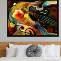 Abstract Wall Art Canvas Violin Mind Prints and Posters Abstract Pictures Decorative Fabric Painting For Living Room Pictures No Frame